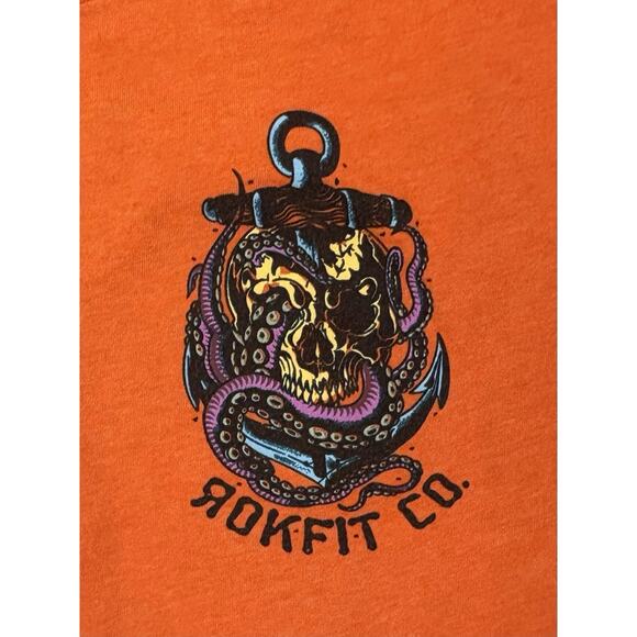 RokFit Men’s "Prepare For The Unknown" Orange Short Sleeve T-shirt Size Medium - Picture 2 of 5